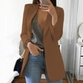 thumbnail image 1 of Moxiu Fall Clearance Womens Casual Blazers Oversized Open Front Long Sleeve Lapel Collar Blazer Jacket Pockets Button Work Office Business Jacket, 1 of 8