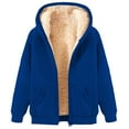 thumbnail image 1 of Moxiu Fleece Zip Up Jacket for Men Warm Sherpa Lined Winter Hooded Jacket Casual Cozy Fuzzy Insulated Coat with Pocket Blue,L, 1 of 4