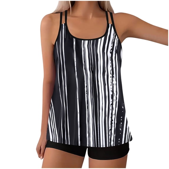 Moxiu Flowy Tankini Swimsuits for Women Floral Tummy Control Modest Beach Bathing Suits Long Torso Tank Tops with Boyshorts 2026