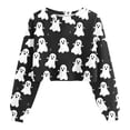 thumbnail image 1 of Moxiu Halloween Crop Sweatshirt for Women Crop Sweatshirt 2025 Fall Halloween Lantern Long Sleeve Pullover Spooky Season Sweatshirt Black,XXL, 1 of 3