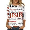 thumbnail image 1 of Moxiu Jesus Cross Heart Graphic 3/4 Sleeve T-Shirt Tops Faith Christian Shirt for Women Christian Tops Prayer Tee Shirts 2025 White,XXL, 1 of 5