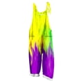 thumbnail image 1 of Moxiu Mardi Gras Overalls Women Wide Leg Patchwork Sequin Graphic Overalls Plus Size Adjustable Strappy Loose Fit Rompers 2025 Multicolor,XXXXXL, 1 of 5