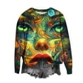 thumbnail image 1 of Moxiu Mardi Gras Sweatshirt Women Funny Carnival Themed Mask Graphic Shirt Orleans Festival Crewneck Pullover Casual Long Sleeve Tops 2025 Green,XL, 1 of 4