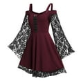 thumbnail image 1 of Moxiu Maxi Dress for Women Casual Long Sleeve Print V Neck Flower Plus Size Dresses Beach Comfy Bridesmaid Dresses, 1 of 6