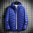 thumbnail image 1 of Moxiu Men's Lightweight Puffer Down Jackets with Hood Ultra Light Full Zip Jackets Packable Warm Insulated Quilted Jackets 2025 Blue,XXXXL, 1 of 3