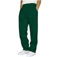 thumbnail image 1 of Moxiu Mens Baggy Sweatpants Open Bottom Sweat Pants Straight Leg Fleece Joggers Drawstring Gym Athletic Pants with Pockets Army Green,XXXXL, 1 of 6