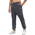 thumbnail image 1 of Moxiu Mens Jogger Sweatpants with Pockets Baggy Fleece Jogging Pants Casual Straight Leg Drawstring Joggers Workout Gym Pants Dark Gray,S, 1 of 5