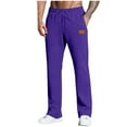 thumbnail image 1 of Moxiu Mens Sweatpants Baggy Open Bottom Casual Pants Drawstring Elastic Waist Workout Athletic Joggers Pockets Sweat Pants 2025 Purple,XL, 1 of 5