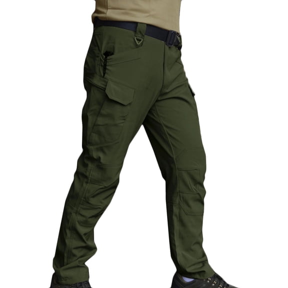 Moxiu Mens Tactical Cargo Work Pants for Men Construction Outdoor Waterproof Quick Dry Ripstop Hiking Travel Pants with Pockets 2025 Army Green,XXL