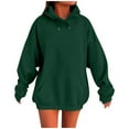 thumbnail image 1 of Moxiu Oversized Women Hoodies Winter Solid Sweatshirts Fleece Hooded Pullover 2025 Basic Casual Tops Fall Preppy Sweater Green,S, 1 of 6