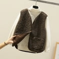 thumbnail image 1 of Moxiu Sleeveless Sherpa Jacket Vest for Women,Womens Sherpa Vest Casual Warm Fuzzy Coat Faux Fur Vest Shearling Vest Fleece Jackets Winter Teddy Coat Brown,XXXXXL, 1 of 3