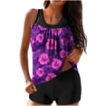 thumbnail image 1 of Moxiu Summer 2 Piece Tankini for Women Tummy Control Modest Floral Boy Shorts Bathing Suits, 1 of 6