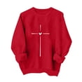 thumbnail image 1 of Moxiu Valentines Sweatshirt for Women Love Heart Printed Grahic Long Sleeve Shirt Crewneck Casual Valentines Gifts Pullover Tops 2025 Red,XXL, 1 of 4