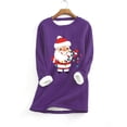 thumbnail image 1 of Moxiu Warm Fuzzy Sweater for Women Plus Size Sherpa Lined Fleece Pullover for Women Winter Thermal Raglan Sweatshirt Crewneck Christmas Printed Sweatshirts Loungewear Tunic Tops, 1 of 2