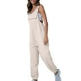 thumbnail image 1 of Moxiu Women's Hiking Overalls Adjustable Straps Cargo Long Pants Casual Loose Outdoor Bib Jumpsuit with Zip Pockets 2026 Beige,L, 1 of 8