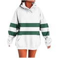 thumbnail image 1 of Moxiu Women's Oversized Hoodies Pullover Color Block Hoodie Fall Winter Fleece Hooded Sweatshirts Tops with Pocket 2025 White,L, 1 of 7