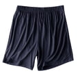 thumbnail image 1 of Moxiu Women's Plus Size Modal Pajama Shorts, Soft Knee Length Lounge Sleep Shorts, Elastic Waist Comfy PJ Bottoms Dark Blue,L, 1 of 5