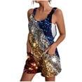 thumbnail image 1 of Moxiu Womens American Flag Overalls Shorts 4th of July Sleeveless Festival Patriotic Rompers Loose Independence Day Adjustable Strap Short Overall 2025 Multicolor,S, 1 of 6