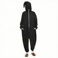 thumbnail image 1 of Moxiu Womens Halloween Pajama Jumpsuit Onesie Half Zip One-piece Romper Funny Halloween Cosplay Costume for Autumn Winter 2025 Black,XS, 1 of 9