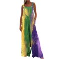 thumbnail image 1 of Moxiu Womens Mardi Gras Overalls Holiday Jumpsuits Dressy Casual Carnival Graphic Overalls Loose Wide Leg Rompers with Pockets 2025 Multicolor,L, 1 of 7