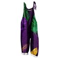 thumbnail image 1 of Moxiu Womens Mardi Gras Rompers Wide Leg Patchwork Sequin Graphic Overalls Plus Size Adjustable Strappy Loose Fit Jumpsuits 2025 Multicolor,XXXXXL, 1 of 5
