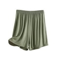 thumbnail image 1 of Moxiu Womens Pajama Shorts Modal Sleep Shorts Soft Elastic Waist Lounge Shorts Casual Loose Pj Bottoms Comfy Thin Sleep Shorts 2025 Army Green,XXXL, 1 of 7