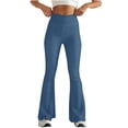 thumbnail image 1 of Moxiu Womens Tummy Control Bell Bottom Jeans Elastic High Waist Stretchy Flare with Pockets Blue,XL, 1 of 9
