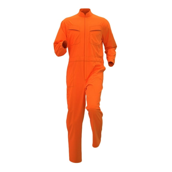 Moxiu Zipper Men Work Coverall 2025 - Long Sleeve Multi Pockets Pants Overalls Uniform Repairman Jumpsuits Rompers Orange,XXXL