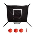 thumbnail image 1 of Moxufan 1 Set Trampoline Basketball Hoop with 3 Mini Balls And Pump Weatherproof Easy to Assemble Kids Entertainment Sport Trampoline Accessory for Dunks Fit,Green, 1 of 7