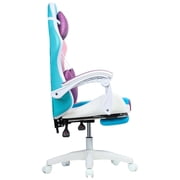 Moxufan Gaming Chair,Ergonomic Computer Chair with Massage and Footrest,Reclining Video Game Chair with RGB LED Lights for Adult