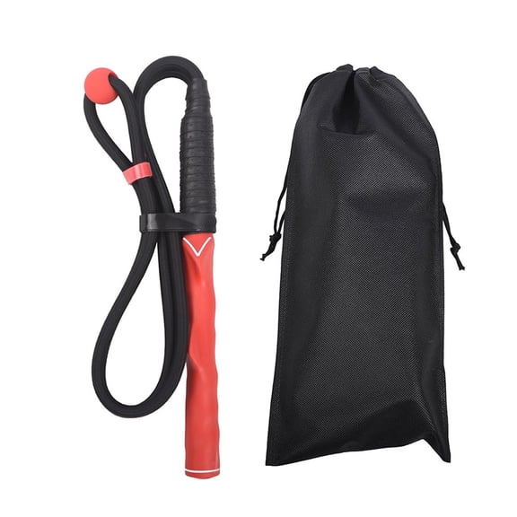 Moxufan Golf Swing Training Rope Golf Swing Training Aid Rope Trainer Equipment Improve Swing Speed Lagging Rhythm Golf Warm-Up Exercise for Arm Strength Training with Storage Bag,Red