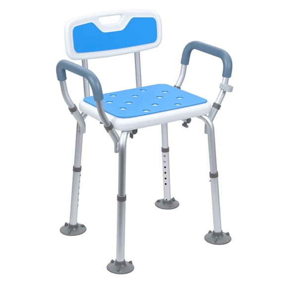 Moxufan Shower Chair for Inside Shower,Heavy Duty Bath Chair with Detachable Handrail,Elderly Disabled Shower Stool,Height Adjustable Shower Bench,E-1
