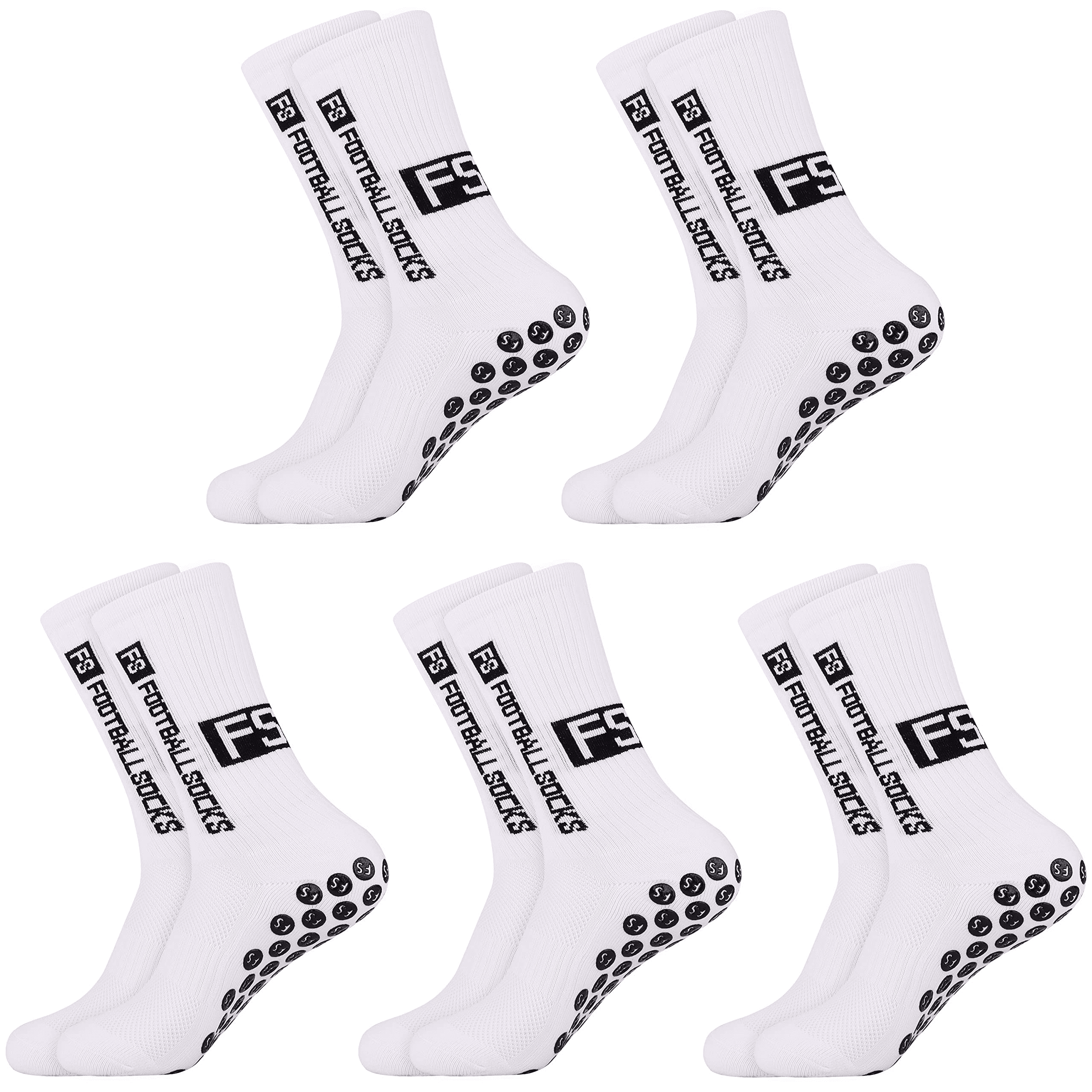 Moyel Men’s Grip Socks Non Slip Soccer Socks for Men Youth Teen Boys