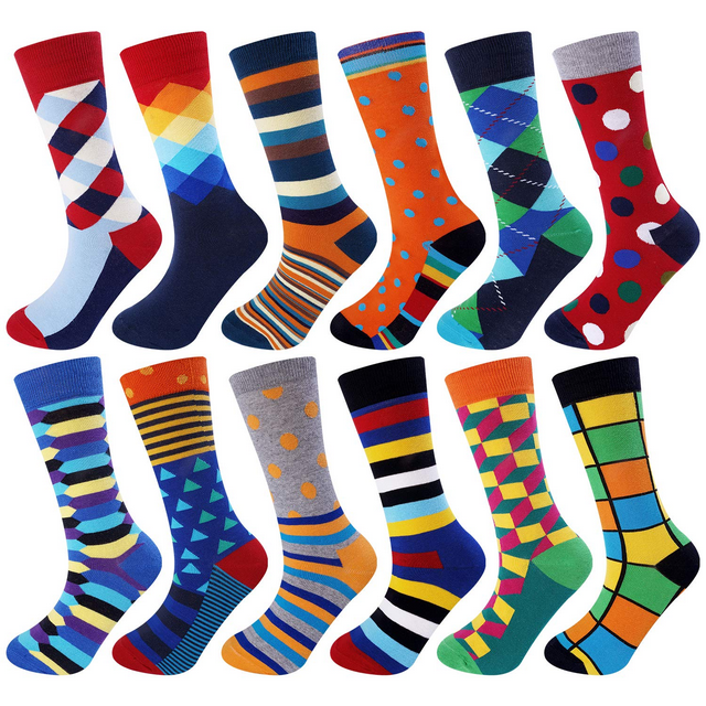 Moyel Mens Dress Socks Men’s Crew Socks Fun Crazy Novelty Funky Funny 