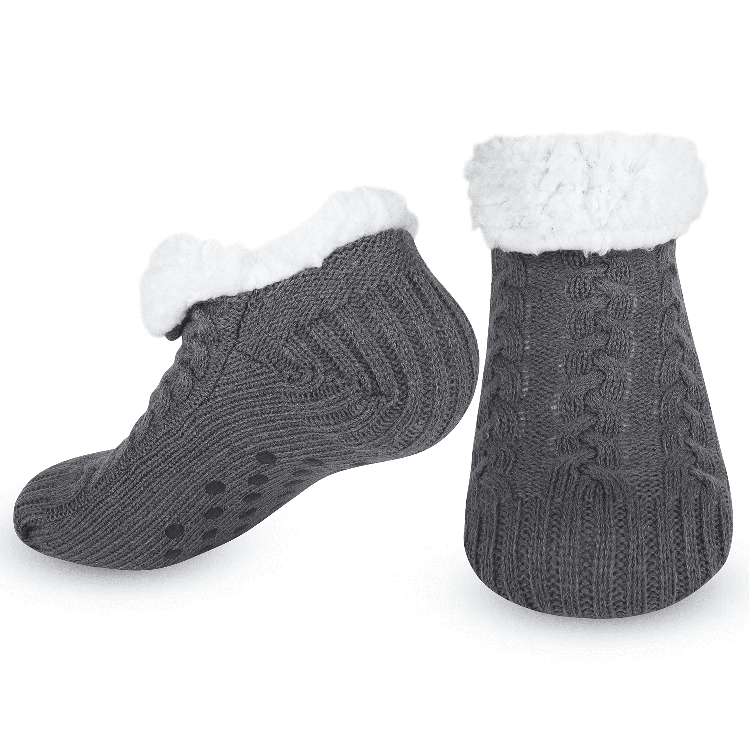 INFISPACE Men & Women Winter Warm Indoor Floor Slippers/Non Slip Slipper  Socks/Anti-Slip Warm Gripper Slippers Yoga & Sport Socks