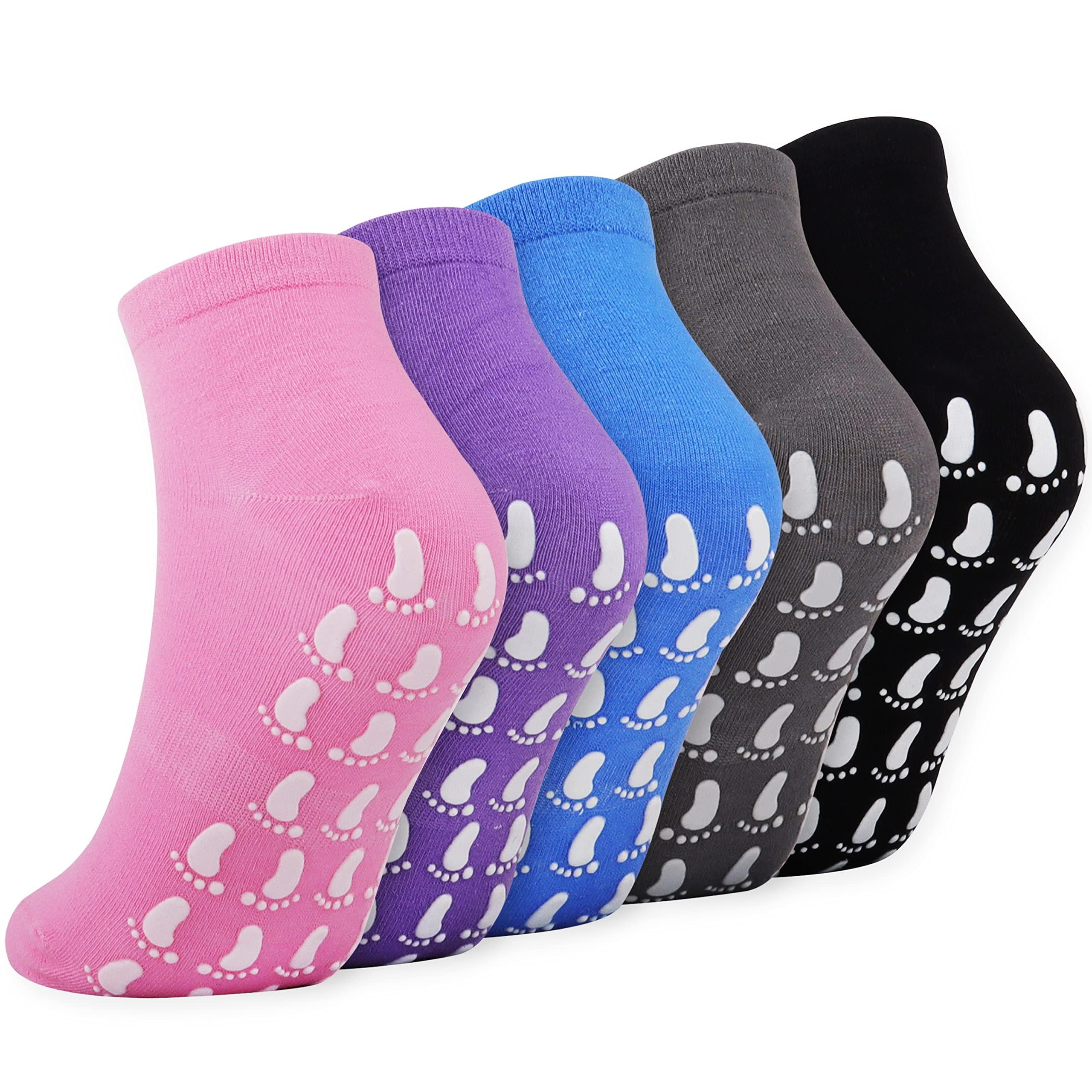 Peaoy 4 Pairs Yoga Socks for Women Non-slip Barre Socks Pilates Socks with  Straps 