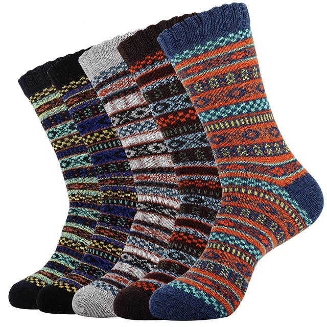 Moyel Wool Socks Mens Warm Socks Winter Thermal Socks For Men Men’s Cozy Thick Socks Boot Sport