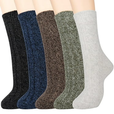 Coolmade 5Pack Womens Vintage Winter Soft Warm Thick Cold Knit Wool ...