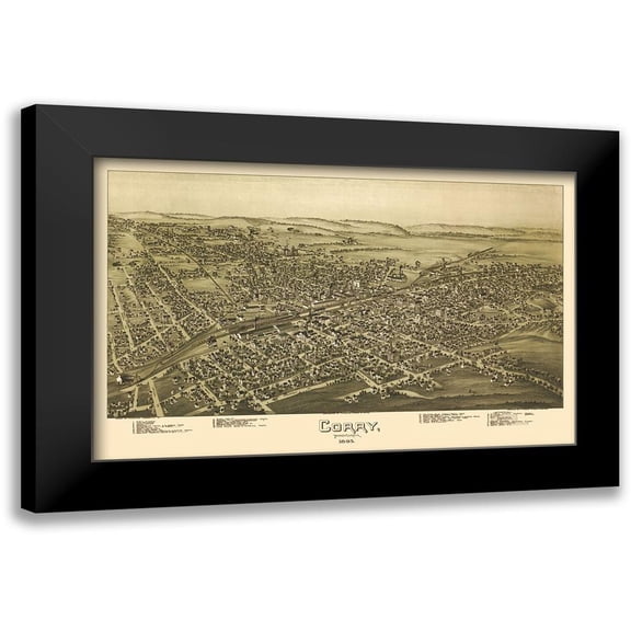 Moyer 14x10 Black Modern Framed Museum Art Print Titled - Corry Pennsylvania - Moyer 1895