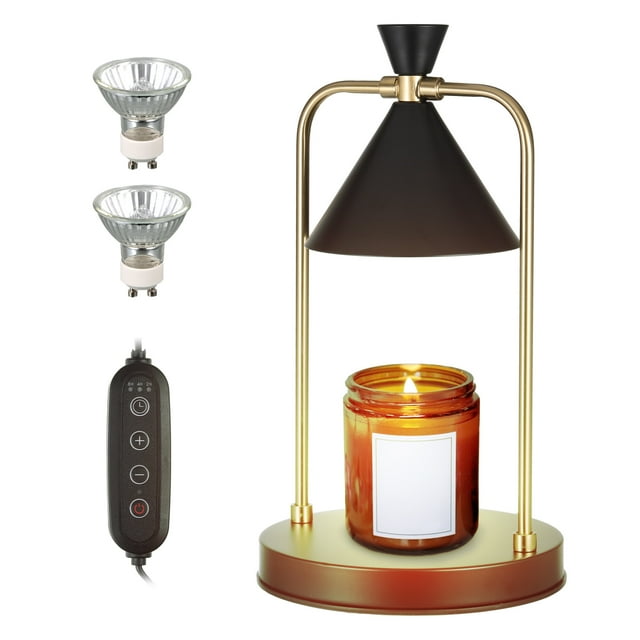Moyic Candle Warmer Lamp with 2 Bulbs,Electric Candle Warmer with Timer