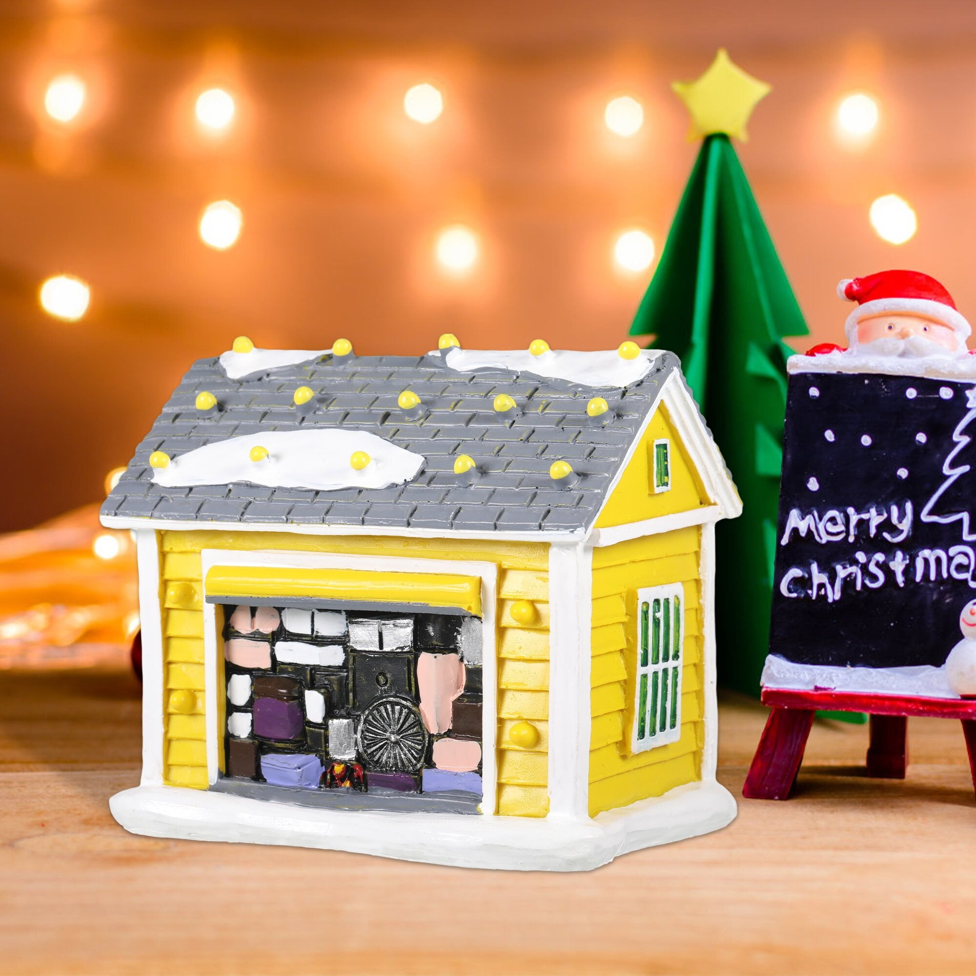 Moyic Christmas Vacation Village Decoration Holiday House Lighted