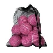 Moyitang 12 Pieces Tennis Balls 64mm Dia Playing Balls for Games Indoor Entertainment Pink