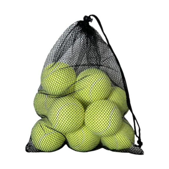 Moyitang 12 Pieces Tennis Balls 64mm Dia Playing Balls for Games Indoor Entertainment Yellow