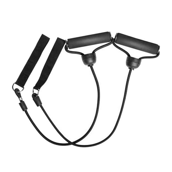 Moyitang 2Pcs Exercise Bands with Handles Comfortable Workout Trampoline Resistance Bands