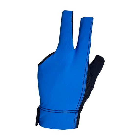 Moyitang 3 Finger Billiard Gloves Snooker Gloves Portable Wear-resistant Non Cue Blue