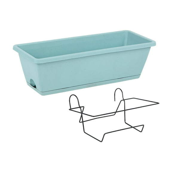 Moyitang Balcony Planter Garden Plant Pot Deck with Drainage Holes Hanging Flower Pot 43x19x15cm