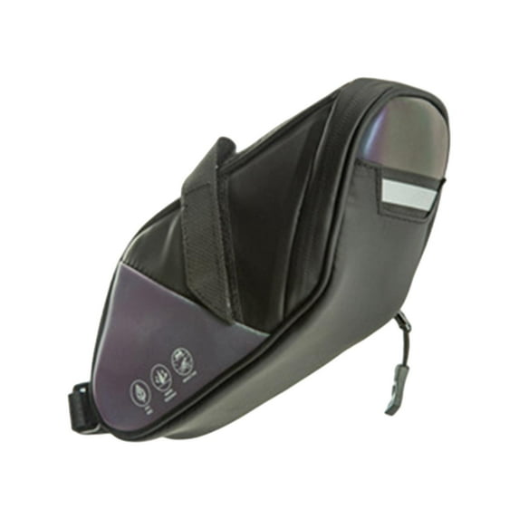 Moyitang Bike Saddle Bag Under Seat Lightweight Strap on Storage Pouch Bike Colorful Reflection