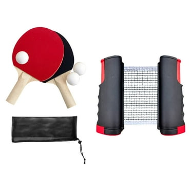 Moyitang Pong Paddles Set Accessories Retractable Net for Home Gym Sports Travel Black