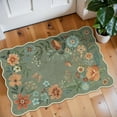 thumbnail image 1 of Moynesa 2'x3' Floral Rugs for Entryway, 2x3ft Washable Kitchen Rugs Ultra-Thin Soft Rug, Non Slip Indoor Door Mat Stain Resistant Boho Small Rug Low-Pile Throw Rug for Bathroom Bedroom,Green, 1 of 8