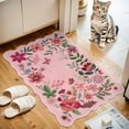 thumbnail image 1 of Moynesa 2'x3' Floral Rugs for Entryway, 2x3ft Washable Kitchen Rugs Ultra-Thin Soft Rug, Non Slip Indoor Door Mat Stain Resistant Boho Small Rug Low-Pile Throw Rug for Bathroom Bedroom,Pink, 1 of 8
